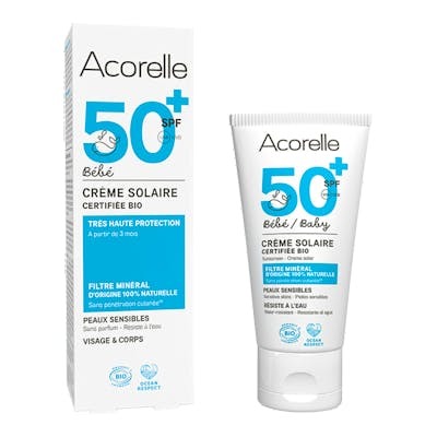 ACORELLE Crème Solaire Bébé SPF50+ 50ml Bio ACORELLE Crème Solaire Bébé SPF50+ 50ml Bio