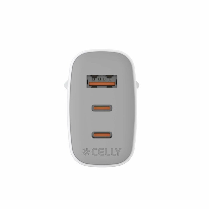 Chargeur mural Celly UPTC1USB2USBC65 Blanc