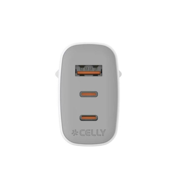 Chargeur mural Celly UPTC1USB2USBC65 Blanc