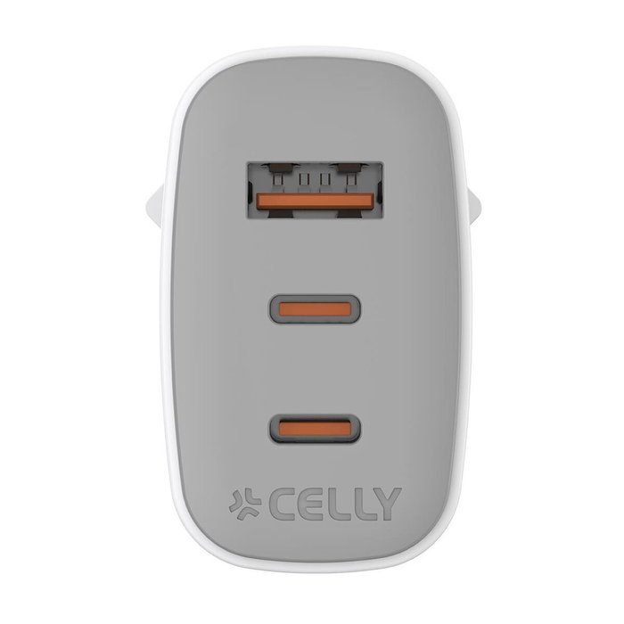 Chargeur mural Celly UPTC1USB2USBC65 Blanc