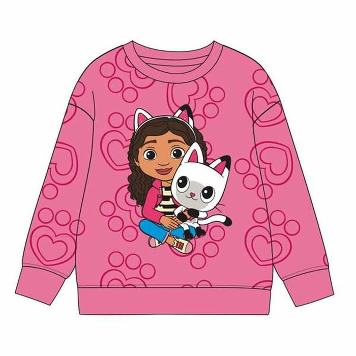 Gabby's Dollhouse Sweat-shirt sans capuche Rose foncé, 5 ans