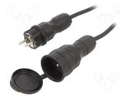 KEL Rallonge réseau H05RR-F 3G2,5mm² 10m noir