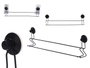 Berilo Toallero métal noir mat double barre ventouse 54 x 15 x 6.5 cm plastique ABS acier (Set de 12)