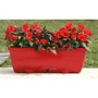 Riviera RIVIERA EVA - Lot de 2 Jardinières en Résine Polypropylène - 57 x 19.5 x 19.5 cm - Résistantes au Gel - Contenance 9 L Terre - Rouge