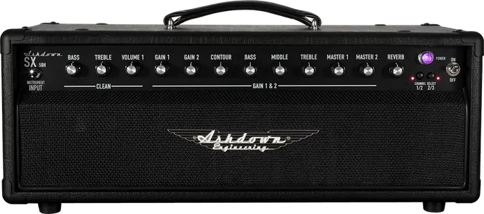 Ashdown Essex 50W Tête d'amplificateur pour guitare à lampes, 50 watts, 3 canaux, réverbération