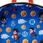 Loungefly Sac à dos Trio Dragon Ball Z 31 cm - 25,37x31,25x10 cm, housse assortie, sangles réglables, fermoirs métalliques dorés, cuir vegan Saffiano