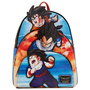 Loungefly Sac à dos Trio Dragon Ball Z 31 cm - 25,37x31,25x10 cm, housse assortie, sangles réglables, fermoirs métalliques dorés, cuir vegan Saffiano