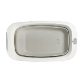 Beaba Baignoire Pliable Bébé Eazy Pop Camélé'O - Ultra Compacte, Pieds Antidérapants, Bouchon de Vidange, 29L, Gris