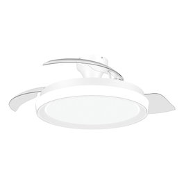 Philips Bliss White Sparkle Ventilateur de plafond blanc avec pales rétractables Ø106 cm