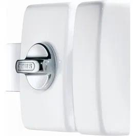 ABUS Verrou de porte V83 CB 45 W EK - Double cylindre, coffre blanc, gâche en acier, pêne chromé, entraxe 40 x 70 mm