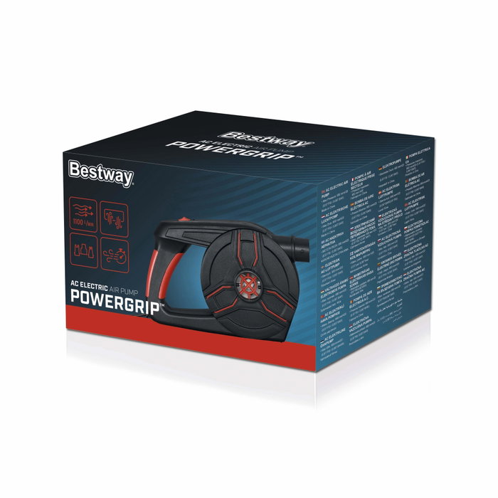 Bestway 62258 Gonfleur Électrique 1100 L/min 20.3x12.3x12.4 cm pour Piscines et Camping