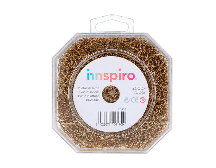 Innspiro Pointes en laiton 14x0,6mm (environ 5000 unités) Innspiro Pointes en laiton 14x0,6mm (environ 5000 unités)