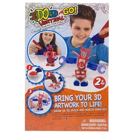 Ido3D Set de dessin avec 2 stylos verticaux changeant de couleur