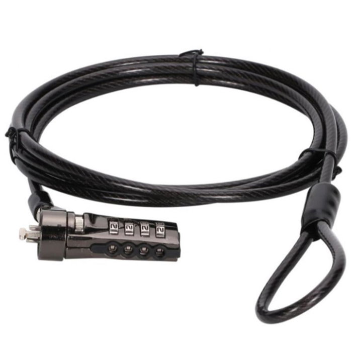 Conceptronic CUSTODIO01BS Câble de Sécurité Antivol à Combinaison 4 Chiffres pour Ordinateur Portable, 1,8 m, Noir Conceptronic CUSTODIO01BS Câble de Sécurité Antivol à Combinaison 4 Chiffres pour Ordinateur Portable, 1,8 m, Noir