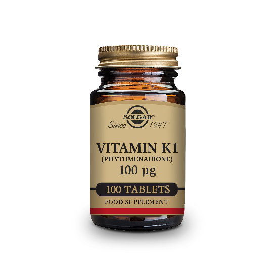 SOLGAR Vitamine K Natural 100mcg 100 Comprimés SOLGAR Vitamine K Natural 100mcg 100 Comprimés