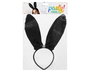 Diadema Accessoire Déguisement Adulte Oreilles de Lapin Noires pour Carnaval Soirée Fancy Dress
