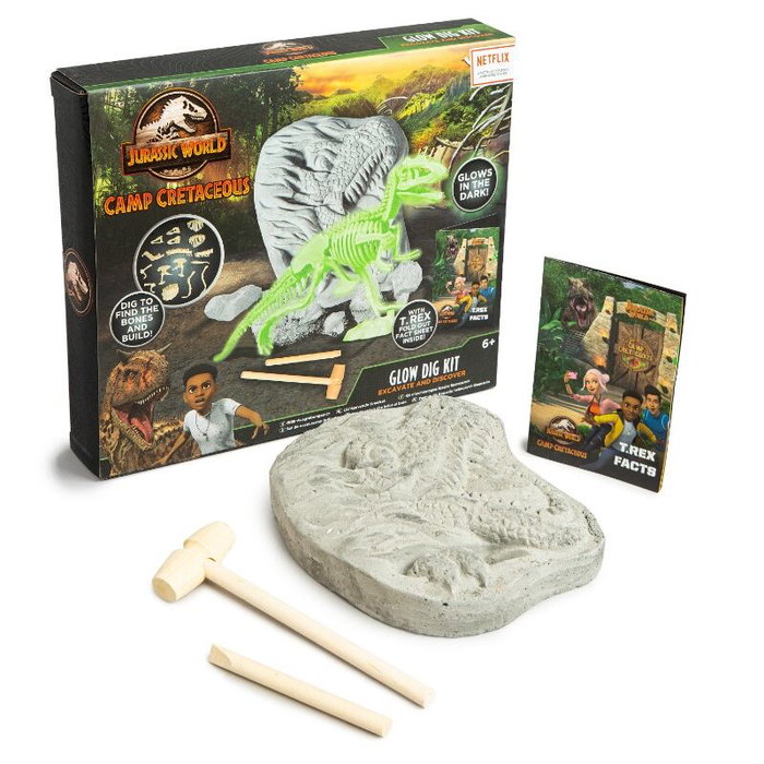 UNIVERSAL STUDIOS Jurassic World Kit d'Excavation Brillant Camp du Crétacé - Dinosaurios - 25 x 30 x 4 cm