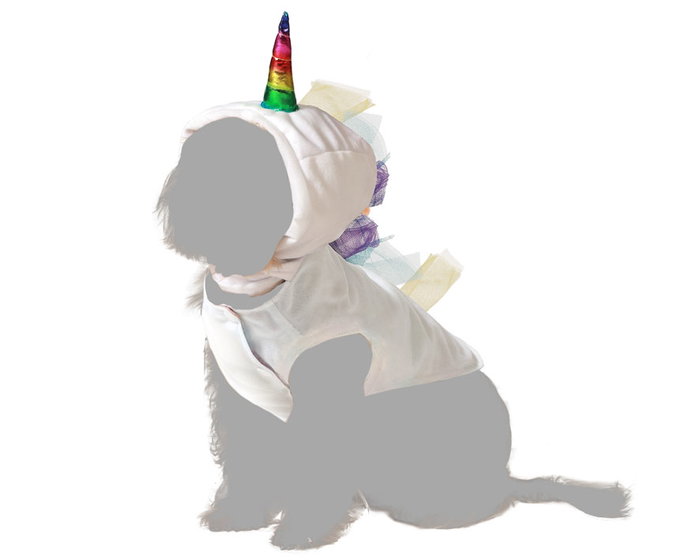 Disfraz Para Mascota - Unicornio M - Déguisement licorne pour chien - Blanc - Taille M