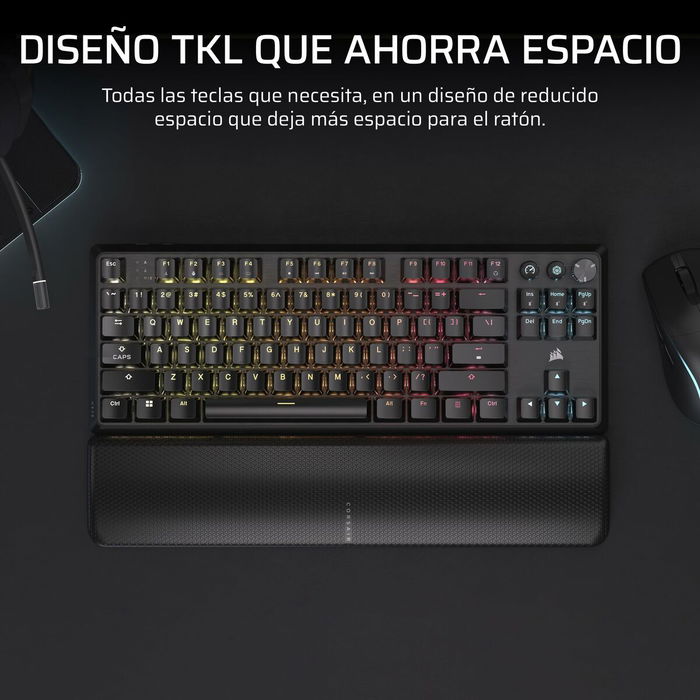 Clavier sans fil Corsair CH-914901E-ES Noir Espagnol Qwerty