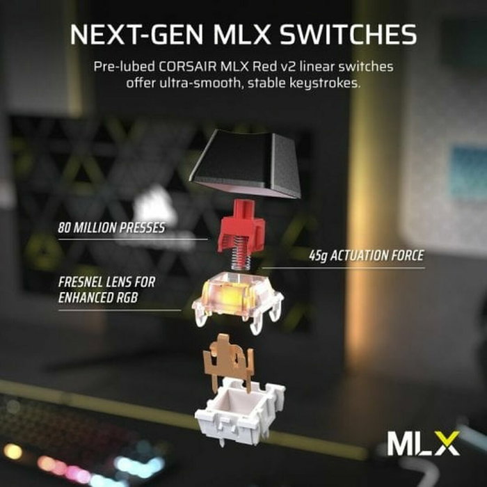 Clavier sans fil Corsair CH-914901E-ES Noir Espagnol Qwerty