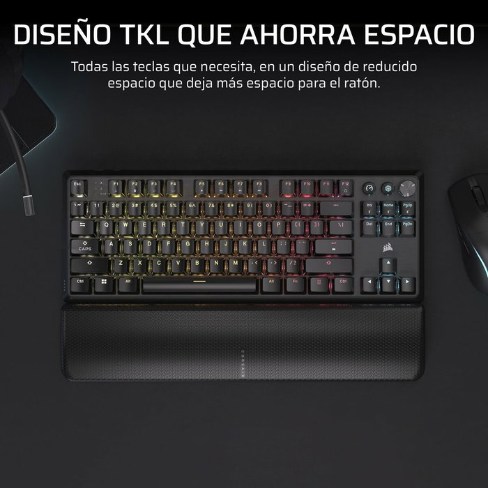 Clavier sans fil Corsair CH-914901E-ES Noir Espagnol Qwerty