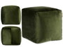 Giftdecor Puff Carré Velours 30x30 cm Vert (Set de 4)