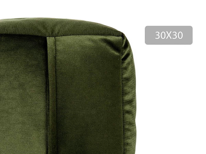 Giftdecor Puff Carré Velours 30x30 cm Vert (Set de 4)