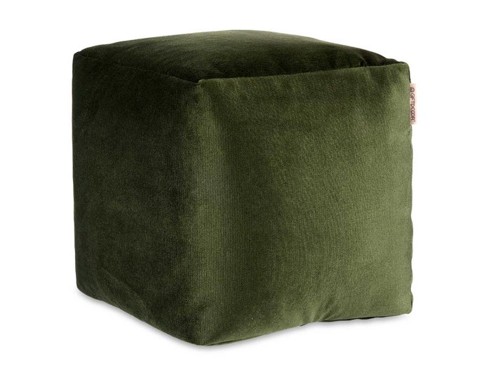 Giftdecor Puff Carré Velours 30x30 cm Vert (Set de 4)