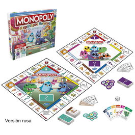 Hasbro Gaming Monopoly Mon Premier Monopoly F4436, Jeu de Société en Anglais pour Enfants à Partir de 4 Ans