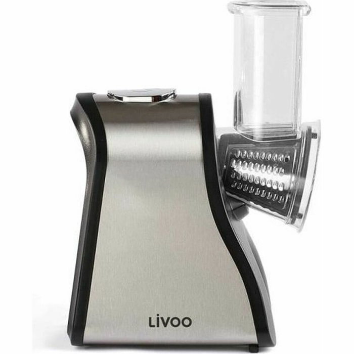 Livoo DOP192 Râpe électrique multifonctions - Noir et gris - 4 cônes interchangeables Livoo DOP192 Râpe électrique multifonctions - Noir et gris - 4 cônes interchangeables