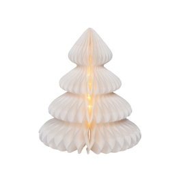 Lumineo Décoration lumineuse Sapin de Noël Blanc Ø 42 x 48 cm