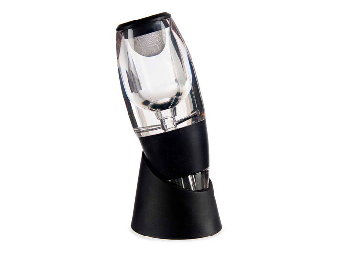 Kinvara Oxigeneador de vin noir et transparent 18,6 x 7 x 6 cm plastique métal (Set de 24)