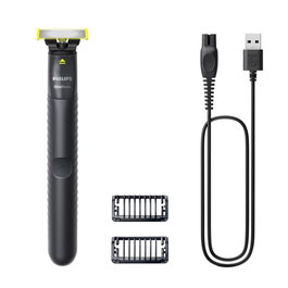 Philips OneBlade QP1424/10 Tondeuse barbe et rasoir, technologie OneBlade, rechargeable USB, résistant à l'eau, avec peignes 1 et 3 mm
