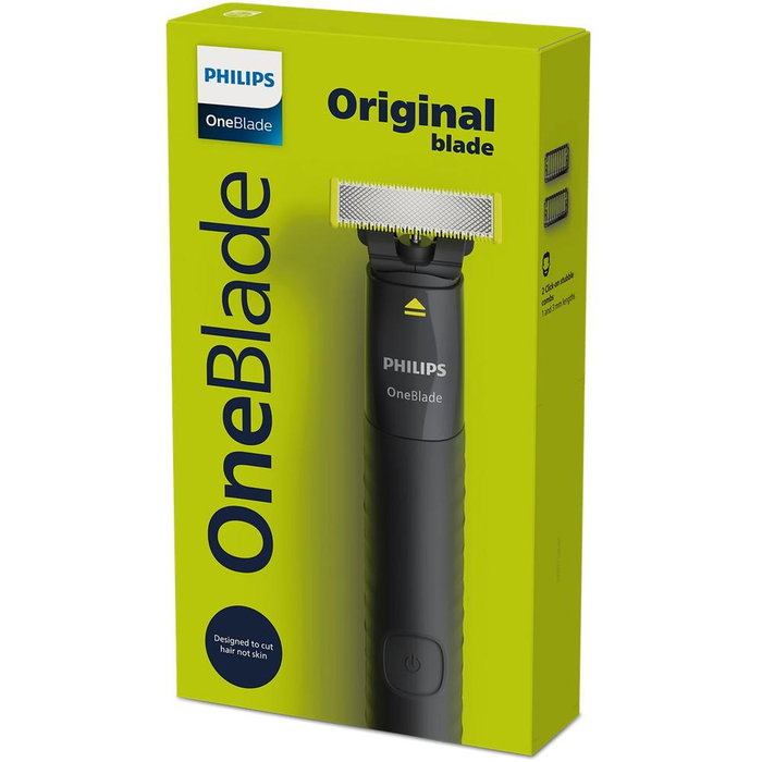 Philips OneBlade QP1424/10 Tondeuse barbe et rasoir, technologie OneBlade, rechargeable USB, résistant à l'eau, avec peignes 1 et 3 mm