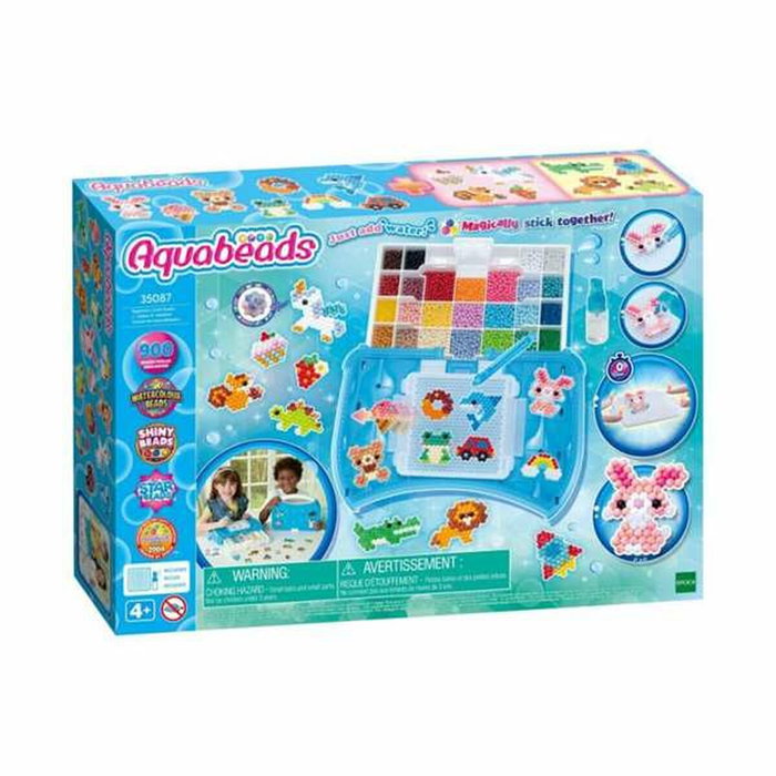 Aquabeads L'atelier d'initiation avec mallette et 900 perles multicolores