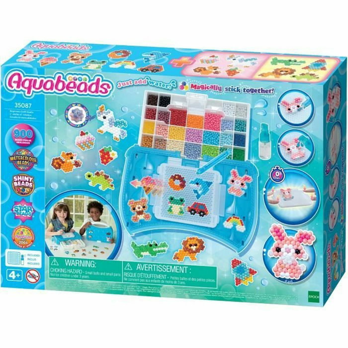 Aquabeads L'atelier d'initiation avec mallette et 900 perles multicolores