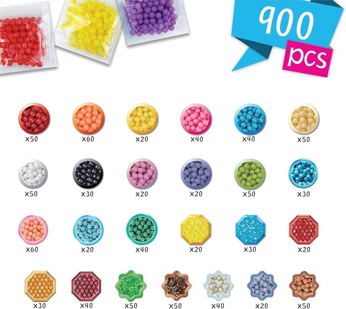 Aquabeads L'atelier d'initiation avec mallette et 900 perles multicolores