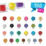 Aquabeads 35087 - Coffret d'initiation avec 900 perles de 25 couleurs, perles à coller à l'eau, plateau, trieur et modèles pour enfants dès 4 ans