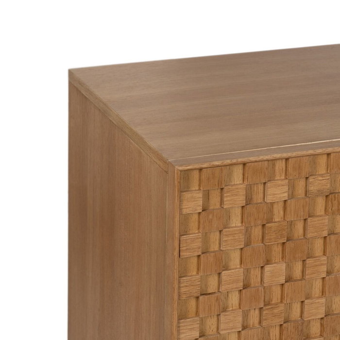 BigBuy Home Buffet MARIGNI Noir Naturel Fer Bois MDF