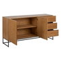 BigBuy Home Buffet MARIGNI Noir Naturel Fer Bois MDF