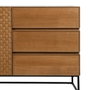 BigBuy Home Buffet MARIGNI Noir Naturel Fer Bois MDF