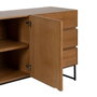 BigBuy Home Buffet MARIGNI Noir Naturel Fer Bois MDF