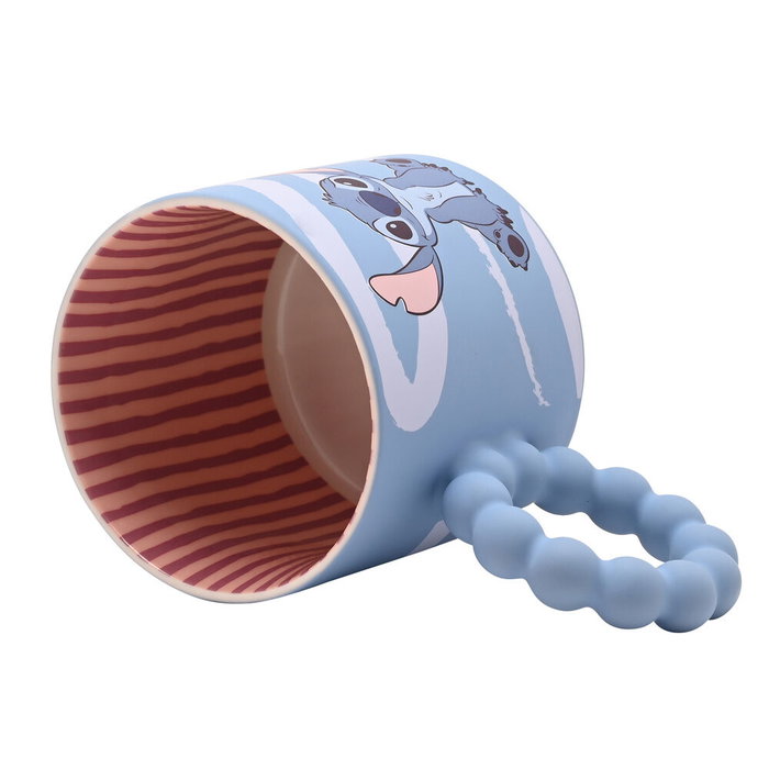 WIDDOP & CO Tasse en céramique Stitch Disney avec boîte cadeau et poignée originale personnage - Mug bleu design