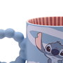 WIDDOP & CO Tasse en céramique Stitch Disney avec boîte cadeau et poignée originale personnage - Mug bleu design