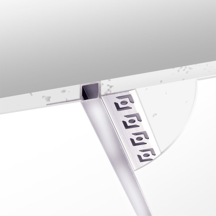 BX3 LIGHT [BX3-PA-639-1M] Profilé en aluminium pour encastrement de plâtre/bande LED 9 mm - 1 M