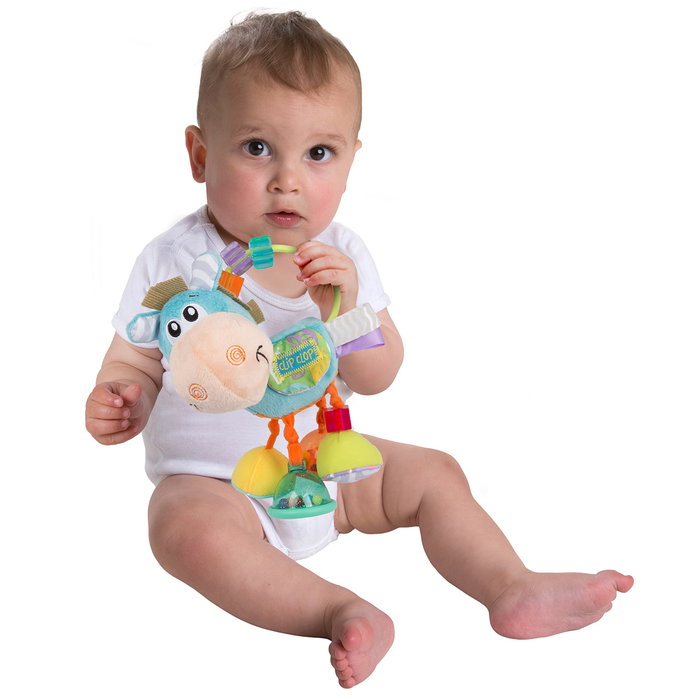 Playgro Sonajero Interactif Clip Clop 0188462 Hochet Bébé Multi-langues 3+ Mois