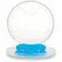Nuby Anneau de Dentition Teethe-eez en Silicone Texture pour Bébé dès 3 Mois, Bleu, Stimule Gencives et Langue, Étui de Transport Inclus