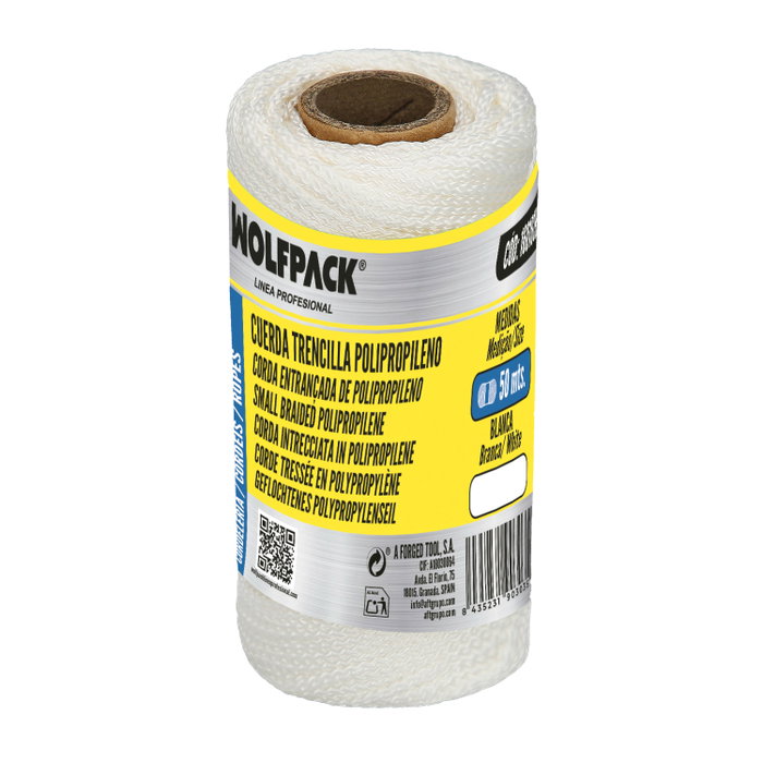 WOLFPACK LINEA PROFESIONAL Corde tressée polypropylène blanche (50 m)