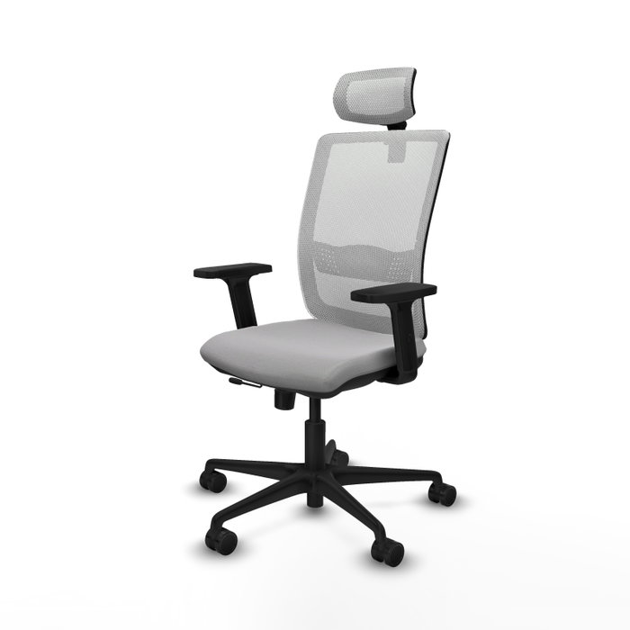 Piqueras Y Crespo Haches - Chaise de bureau ergonomique Sincro/Traslack, Gris clair et Blanc Piqueras Y Crespo Haches - Chaise de bureau ergonomique Sincro/Traslack, Gris clair et Blanc