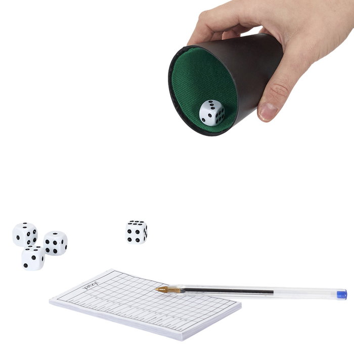 Mister Gadget Jeu de dés avec gobelet Mister Gadget Jeu de dés avec gobelet